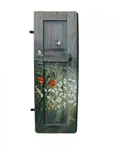 Obraz namalowany na drzwiach