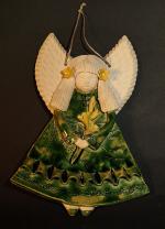 Anio�ek wisz�cy, szkliwiony ,zielony